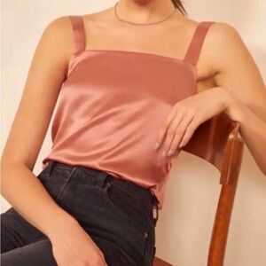 Reformation Juliana Silk Tank Top